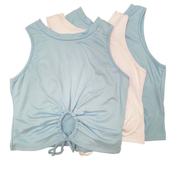 (NWT) Keyhole Tie-Up Sleeveless Top - White - Picture 6 of 7